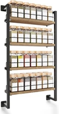 ZICOTO Space Saving Spice Rack Organizer Shelf for Wall Mount - Easy To Black 