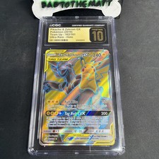 CGC Pristine 10 Pokemon Pikachu & Zekrom GX (Full Art) 162/181 Sm-Team Up Holo