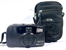 Pentax iQZoom 80e Auto Focus 35mm Film Camera W/Case Fresh Battery Tested