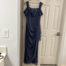 Alex Evenings Petite Dusty Blue Full Length Gown/Mother of the Bride Size 10P