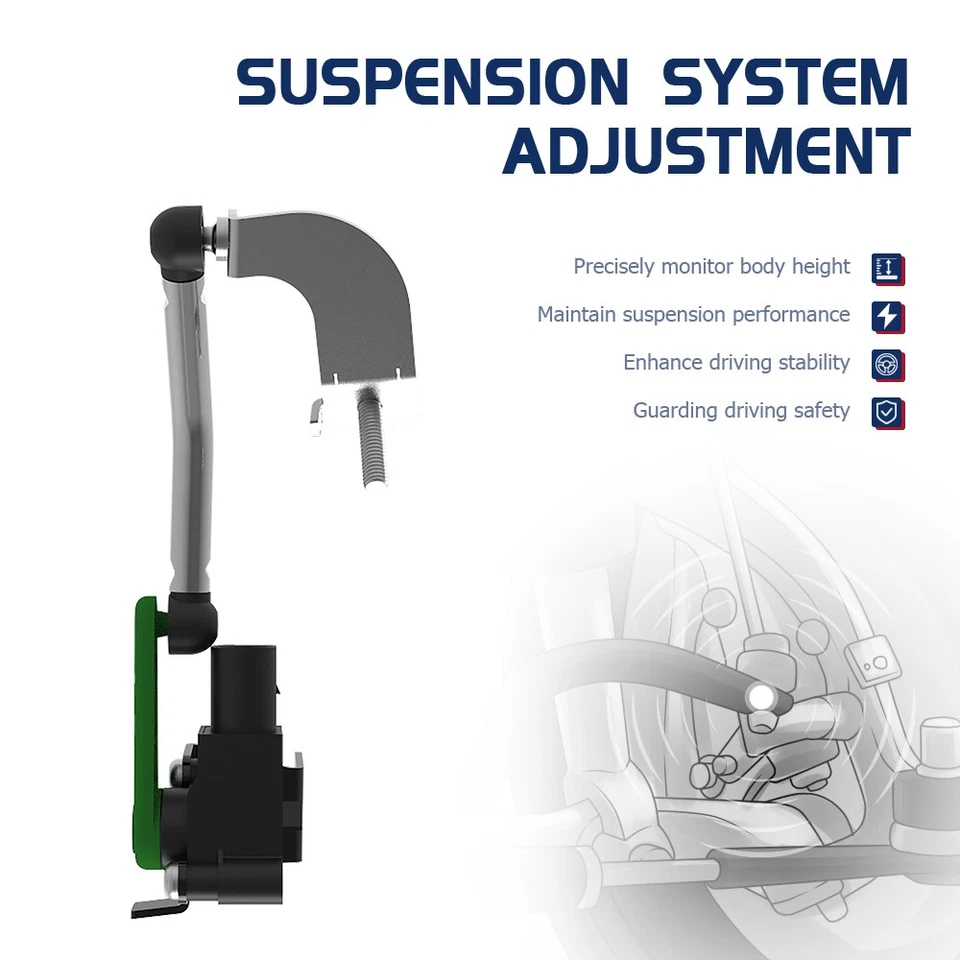 1x Sensor de nivel de altura de conducción de suspensión delantera izquierda para VW Golf CC Audi Q3 Quattro Foto 3 de 3
