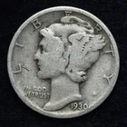 1930 Mercury Silver Dime GOOD / VG FREE SHIPPING