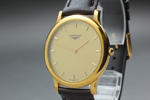 New Band *N MINT* Vintage Longines 150 7178 Gold 34mm Quartz Men's Watch JAPAN - Picture 3 of 10