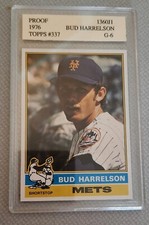 ⚾️Bud Harrelson 1976 Topps Baseball NY Mets #337 G-6 GRADED PROOF