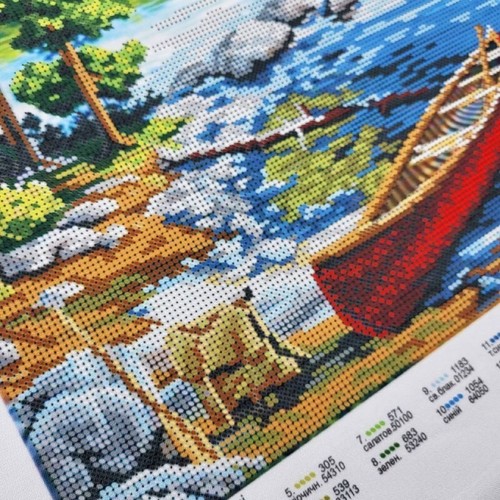 Bead Embroidery Kit DIY Craft Kit Stamped Bead Needlepoint River d3495 - Picture 12 of 16
