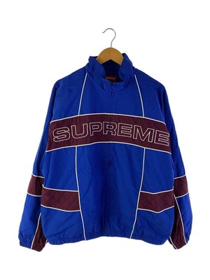 Supreme Nylon Jacket 22AW Jacquard Panel Track L Blue Used | eBay
