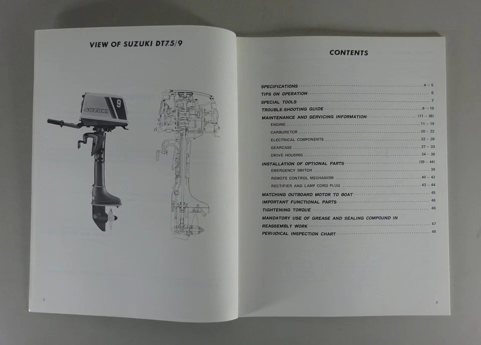 Taller/Manual de Servicio Suzuki Outboard Motor DT7.5/DT9 From 12/1976 - Imagen 2 de 4