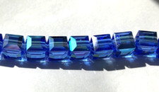 Swarovski Crystal Cubes 6mm 288 pcs Sapphire AB 5601