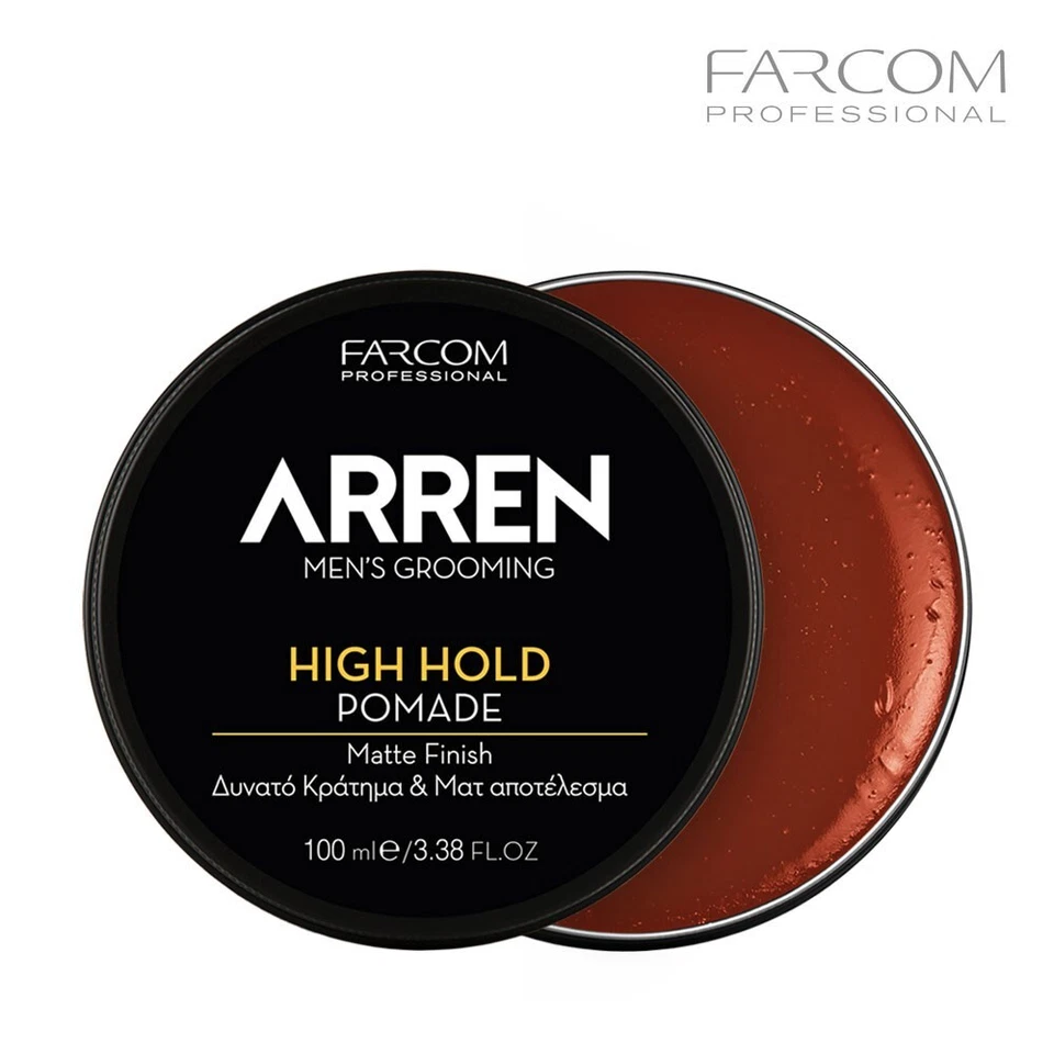 FARCOM ARREN High Hold Pomade, Hair Styling, High Shine Finish 100ml