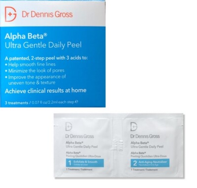 Dr Dennis Gross Skincare Alpha Beta Ultra Gentle Peel 3 treatments,new with box