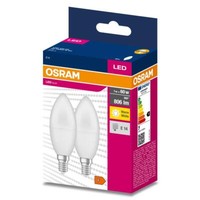 2Er Pack Osram E14 LED Lampe In Kerzenform Matt 7,5W Wie 60W WarmweißEs Licht