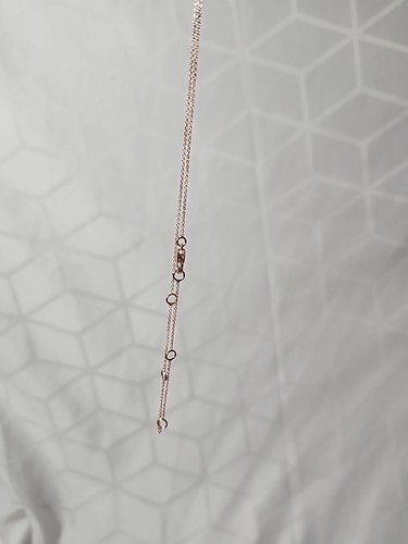 le Bebe Gioielli Lucebianca LBB 324 Made In Italy Gold Necklace Diamonds .03 - Picture 4 of 6