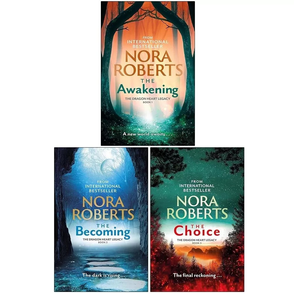 Nora Roberts Dragon Heart Legacy Trilogy 3 Books Collection Set Becoming