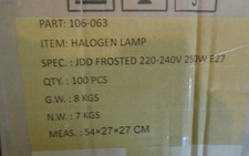 100 Pack Halogen JDD Light 250W 240V Photo Studio Strobe E27 Lamp Bulb