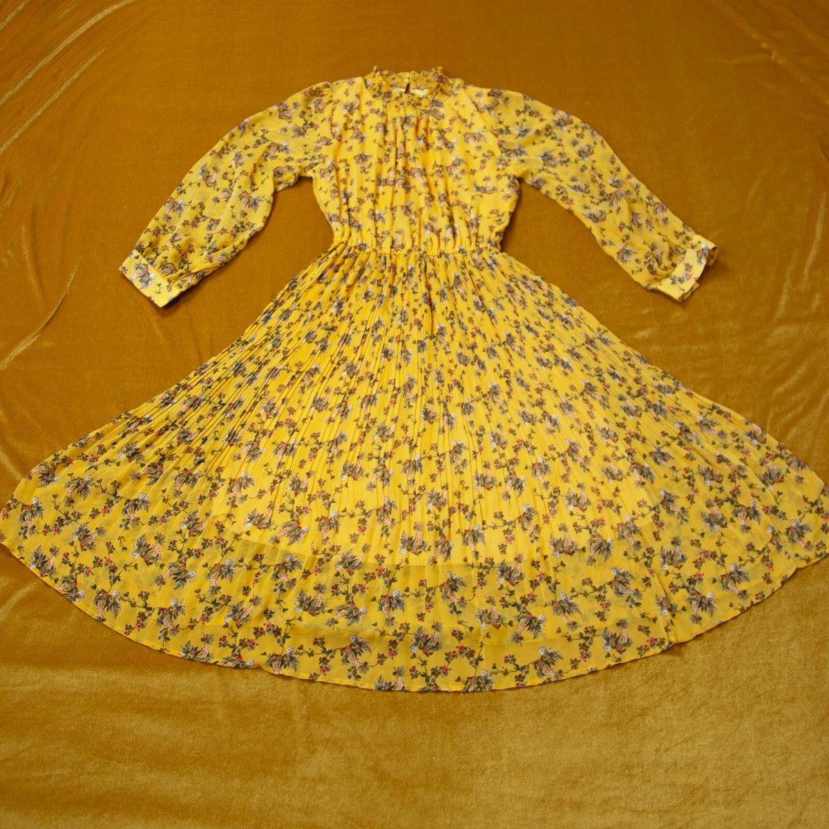Fit and flare chiffon dress cheap