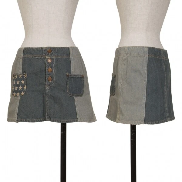 HYSTERIC GLAMOUR Star Pocket Denim Skirt Size Free(K-130031) | eBay 