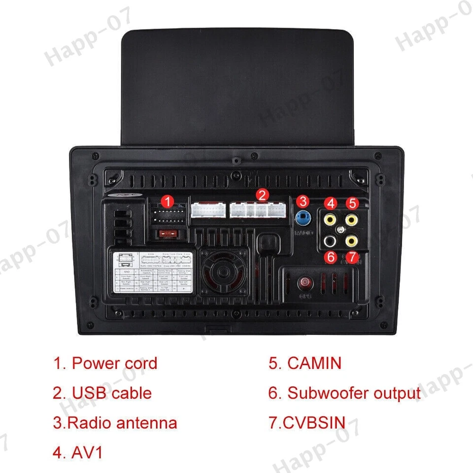 Reproductor de pantalla táctil estéreo doble Din Bluetooth Carplay FM Foto 3 de 4