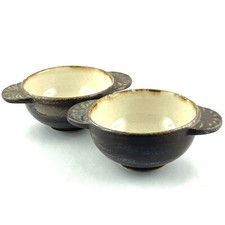 2 BOLS À OREILLES Ancien Céramique HB QUIMPER Faïence Bretagne odetta/henriot...