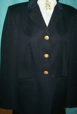 Turnier Jackett Sakko Reitjackett Jacke von Busse Gr.84 m. Samtkragen dunkelblau