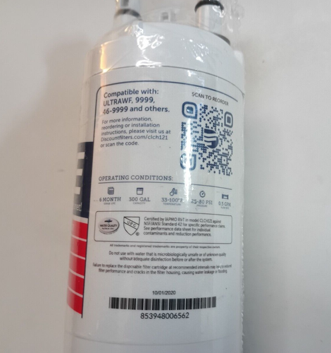 NEW/SEALED Clear Choice Taste CLCH121 Replacement Refrigerator Filter - Picture 4 of 5