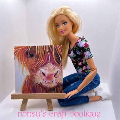 Hecho a mano 1/6 Barbie Moda Muñeca Gran Escala Casa Retro Imagen Arte de  Pared