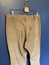 Vintage 70  s Levi  s Khaki Corduroy Flared Big E Pants Size 34/31 USA Made