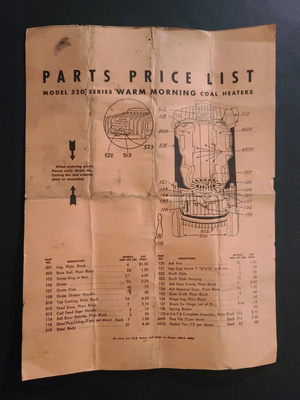 VTG Locke Stove Company Coal Heaters Warm Morning Install Operation Parts  Poster | eBay