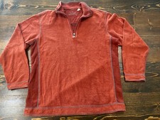 Tommy Bahama Men's Size L 1/4 Zip Burgundy Red Sweater PullOver