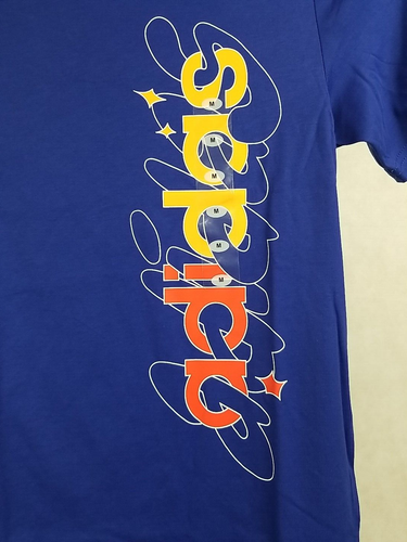 NEW Adidas Boys Shirt Size Medium Short Sleeve Blue T-Shirt Graphic Active Tee - Picture 2 of 4