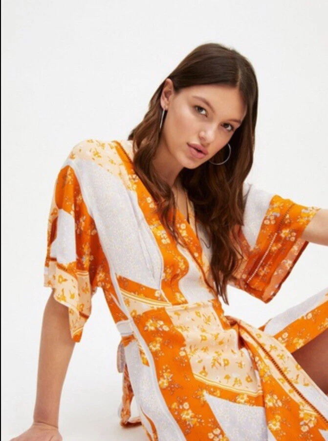Kimono top wrap dress