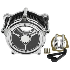Clarity Chrome Air Cleaner Filter Fit For Harley Dyna Wide Super Glide 2000-2017