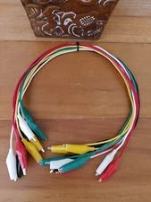 10 PACK Alligator Jumper Test 27mm Alligator Clip with 50cm wire 