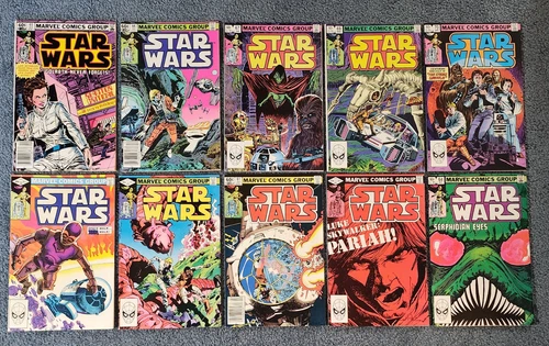 Star Wars Lot of 10 #58,59,61,62,64-67,69,70 Marvel 1982-83 VF to NM- Nice Set!