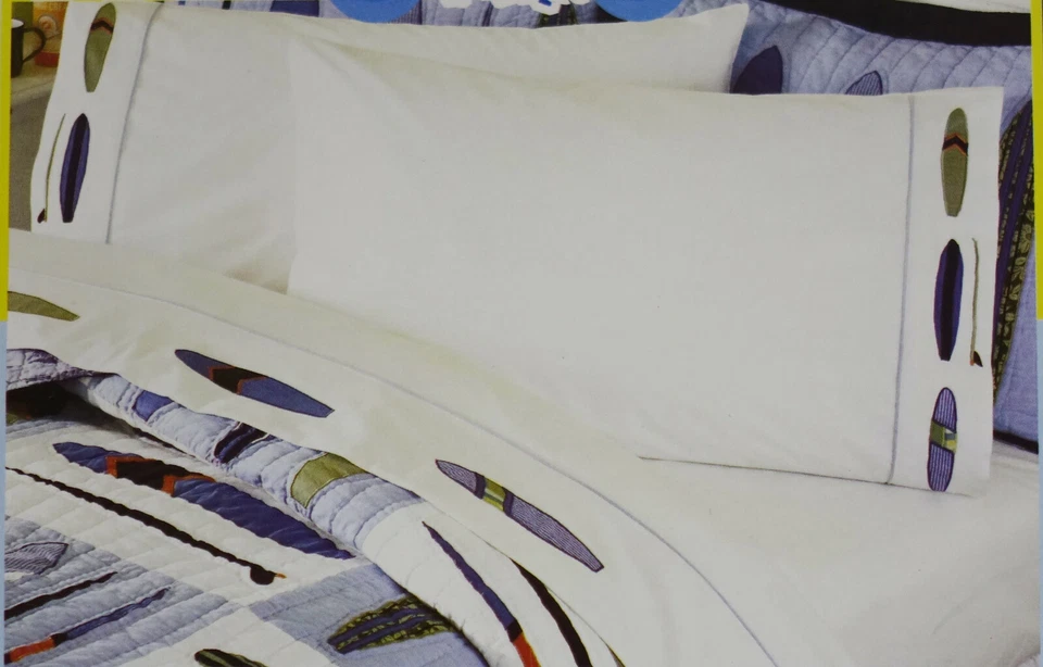 NUEVO Juego de sábanas acolchadas con retazos de tabla de surf azul para niños juego de 5 piezas DOBLE Foto 4 de 4