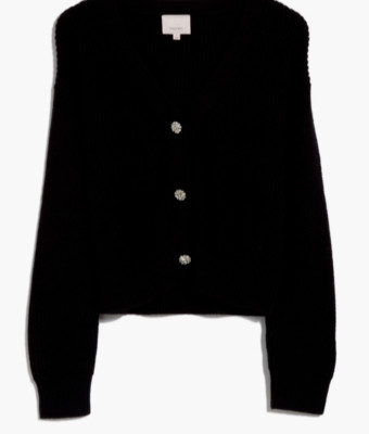 NEW Cinq A Sept Palmer Rhinestone Button Cardigan Sz S #S7336