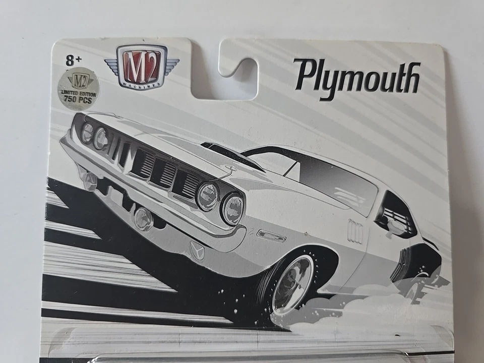 M2 Machines Chase White 1971 Plymouth Hemi CUDA BRAND NEW (1 of 750) R84 22-07 - Image 3 of 4