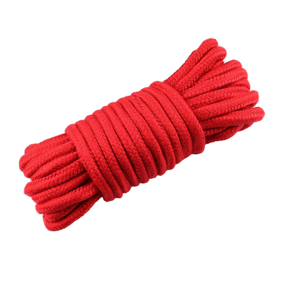 3x10m Bondage Rope Red Shibari Binding Soft Cotton Restraint Couples ...