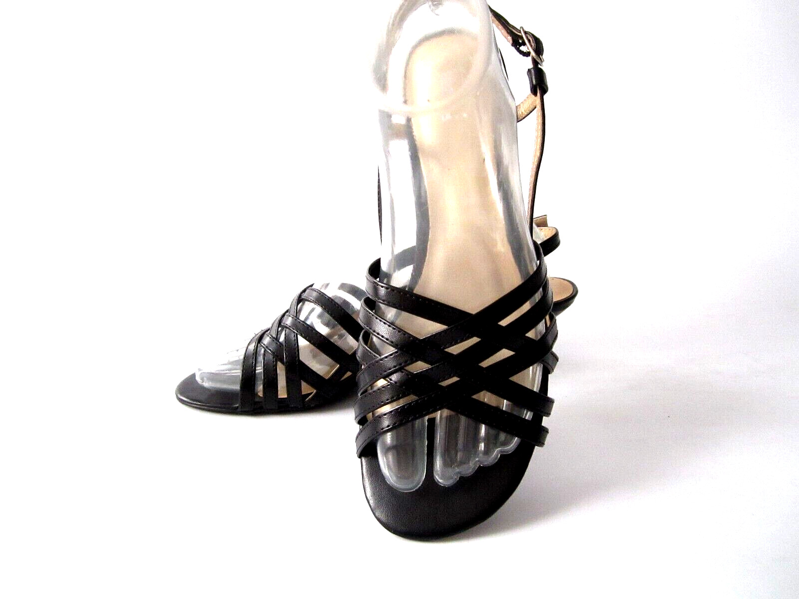 Basic Editions black Slingback  Sandal strappy Bu… - image 1