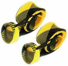 Reaction Tackle Fishing Rod Cover/ Rod Sleeve/ Rod Sock (2-Pack) Yellow/Black
