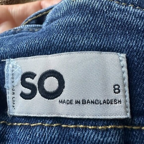 SO Size 8 Girls Denim Overalls Skirt Dress - Picture 6 of 6