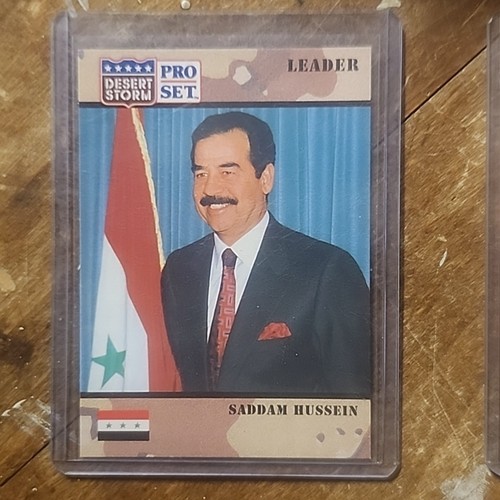 Saddam Hussein 1991 Pro Set Trading Card #69 Leader Iraq War Desert Storm