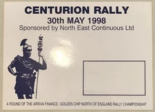 Arriva/Golden Chip North England Rally Championship 1998 Centurion Rally Sticker
