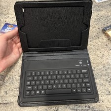 Apatronix Universal Keyboard Folio Case Built-In Keyboard Black for iPad mini