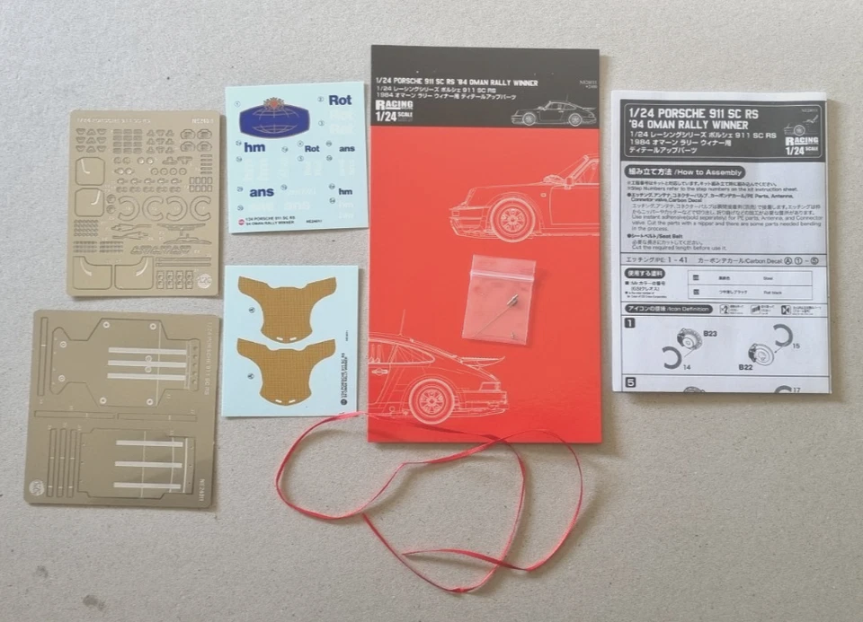 Porsche 911 SCRS Dettaglio set in scala 1/24 prodotto da Nunu (per kit NuNu 2401 - Immagine 2 di 3