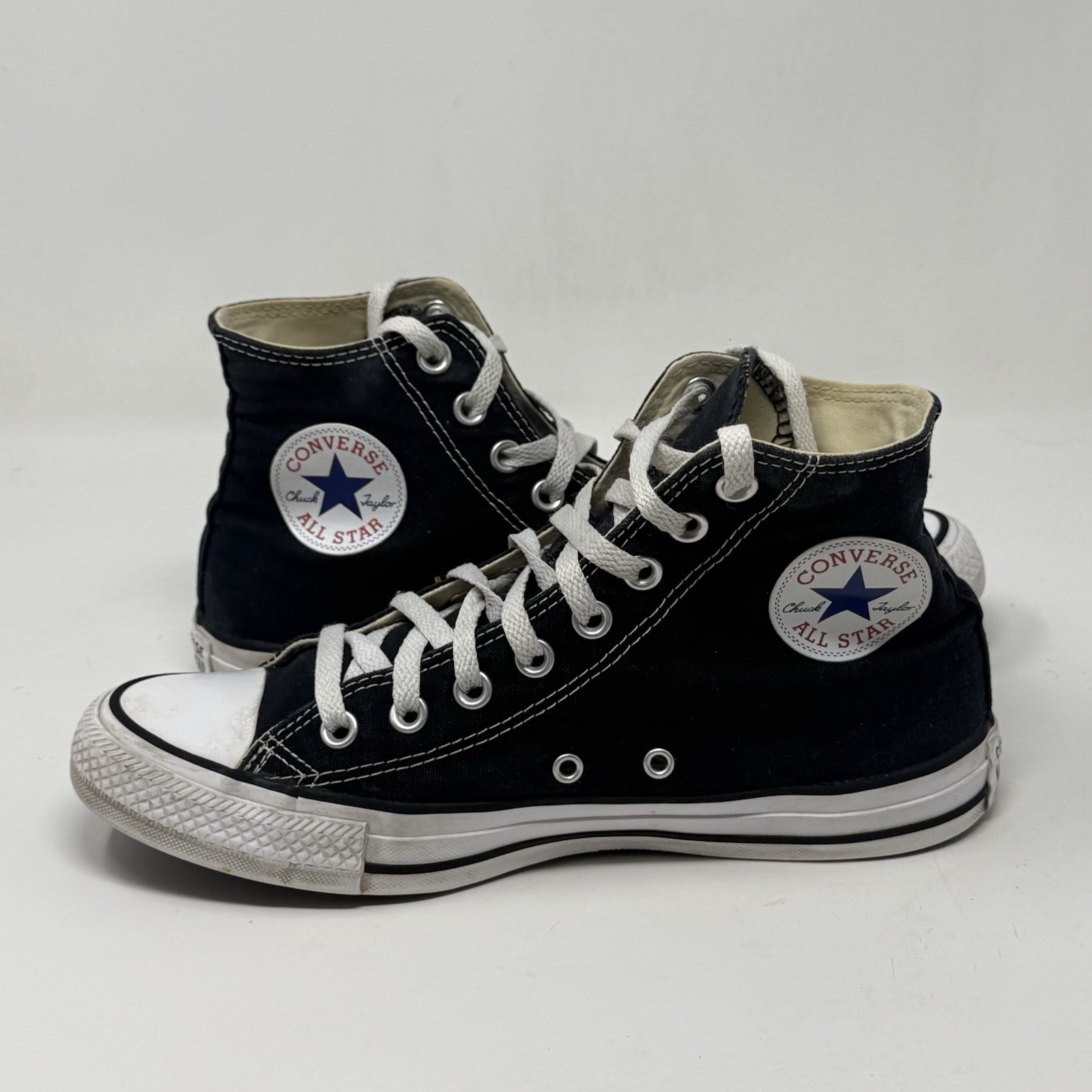 Converse All Star Chuck Taylor Sneakers Womens 9 Black Canvas High Top Shoes