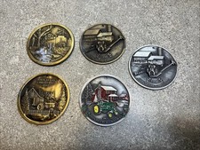 John Deere Christmas Ornaments Lot of 5 2.5&rdquo; Diameter