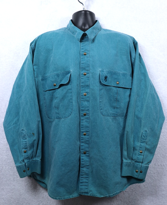 #ad #ad Vintage Browning Shirt Men 2XL Snap Shooting Super Naturals Hunting Western Teal $25.30