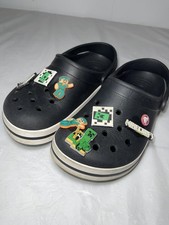 Crocs Unisex Classic Clogs Size 5 Men  s 7 Women With Minecraft Jibbitz