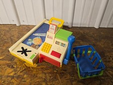 Vintage 1988 Fisher Price Magic Scan Checkout Counter Cash Register/Basket
