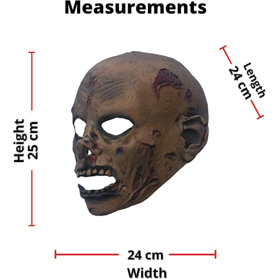 Máscara de cabeça Ghoulish Productions Undead Jr. Halloween terror cosplay - Imagem 2 de 3